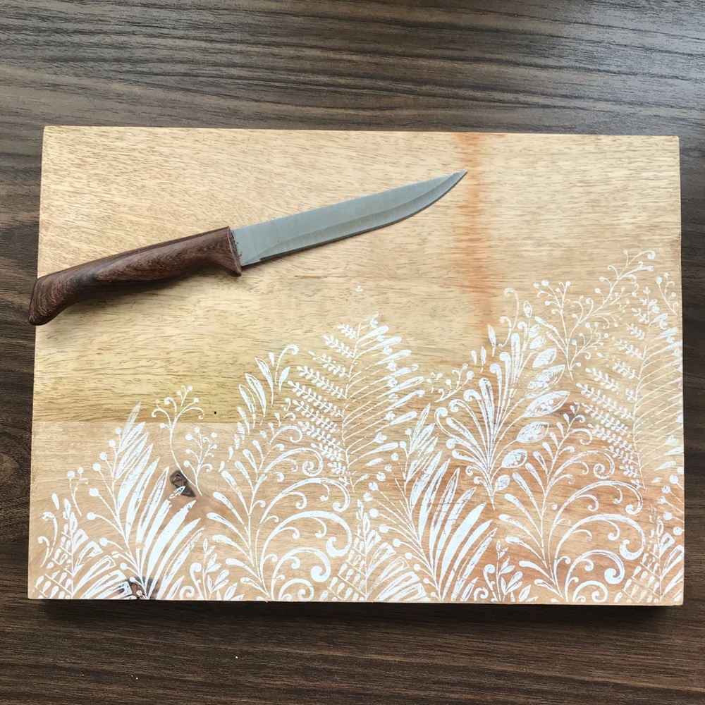 Boho Wooden Cutting Board/ Decorative Wood Display